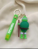 Silikon Anahtarlık Ninja Kaplumbağalar Donatello Karakter Figür Çanta Süsü Oyuncak thumbnail 3