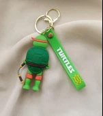 Silikon Anahtarlık Ninja Kaplumbağalar Michelangelo Karakter Figür Çanta Süsü Oyuncak thumbnail 3