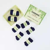 6'lı Premium Unisex Lacivert Bambu Soket Çorap Seti – Kutulu thumbnail 4
