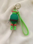 Silikon Anahtarlık Ninja Kaplumbağalar Raphael  Karakter Figür Çanta Süsü Oyuncak thumbnail 2