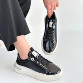 Hley Siyah Rugan Paraşüt Detaylı Bağcıklı Spor Ayakkabı thumbnail 4