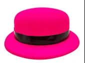 Neon Partisi Pembe Renk Melon Plastik Parti Şapkası thumbnail 1