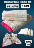 Technow Mikrofiber Mutfak ve Genel Temizlik Bezi 40*40 cm Leke Tutmaz Koku Yapmaz( 3 Adet) thumbnail 1