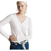 Kadın Uzun Kollu T-shirt 3GA2E4245 thumbnail 2