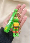 Silikon Anahtarlık Ninja Kaplumbağalar Michelangelo Karakter Figür Çanta Süsü Oyuncak thumbnail 2