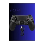 DoubleShock PS4 Kablosuz Oyun Kolu, Yüksek Hassasiyetli Çift Titreşimli Bluetooth Gamepad, Ergonomik Tasarım, PS4 – PC – Android Uyumlu Profesyonel Oyun Kumandası thumbnail 2