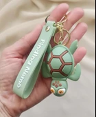 Silikon Anahtarlık Caretta Caretta Deniz Kaplumbağası Çanta Süsü Oyuncak thumbnail 2