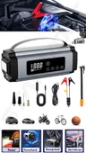 Araba Oto Araç Akü Takviye'li Kompresör Dijital Ekranlı Lastik Şişirme Hava Pompası thumbnail 1