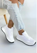 Edva Beyaz Cilt Bağcıklı Spor Ayakkabı thumbnail 3