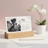 2026 Atatürk Masa Takvimi | Doğal Ahşap Tabanlı Masaüstü Takvimi thumbnail 1