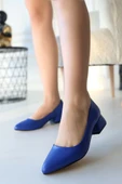 Desniy Mavi Cilt Topuklu Ayakkabı thumbnail 1