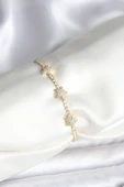 Yıldız Model Zirkon Taşlı Gold Renk Pirinç Su Yolu Kadın Bileklik thumbnail 1