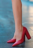 Giort Kırmızı Cilt Topuklu Ayakkabı thumbnail 1