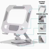 Tablet Standı 360 Derece Dönebilen Katlanabilir Metal Stand thumbnail 2