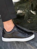 KB-BX1 Siyah Cilt Yüksek Beyaz Taban Günlük Erkek Ayakkabı thumbnail 4