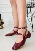 Karmi Mürdüm Cilt Topuklu Ayakkabı thumbnail 1