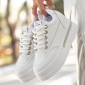 Lulu Beyaz Cilt Bağcıklı Spor Ayakkabı thumbnail 4