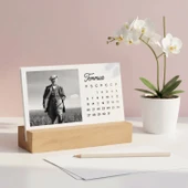 2026 Atatürk Masa Takvimi | Doğal Ahşap Tabanlı Masaüstü Takvimi thumbnail 2