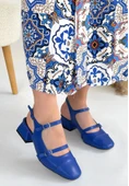 Doran Mavi Cilt Topuklu Ayakkabı thumbnail 1