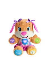 Fisher-Price Eğlen & Öğren Yaşa Göre Gelişim Eğitici Köpekçiğin Kız Kardeşi (Türkçe), Sesli, Işıklı Oyun Arkadaşı, Pembe - 1