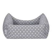 Pet Comfort Uniform Gri Puantiyeli Kedi ve Köpek Yatağı S 50x40cm thumbnail 3