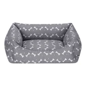 Pet Comfort Uniform Bone Gri-Beyaz Kedi ve Köpek Yatağı S 50x40cm thumbnail 1