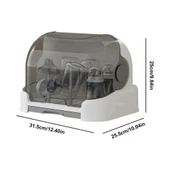 DailyTech Kapaklı Bebek Biberon Mutfak Eşyası Kurutma Saklama Standı Kutusu thumbnail 4