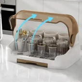 DailyTech Kapaklı Bebek Biberon Mutfak Eşyası Kurutma Saklama Standı Kutusu thumbnail 5