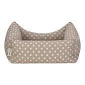 Pet Comfort Uniform Bej Puantiyeli Kedi ve Köpek Yatağı S 50x40cm thumbnail 3