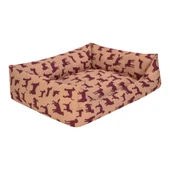 Pet Comfort Uniform Bej-Bordo Köpek Yatağı L 70x60cm thumbnail 2