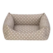 Pet Comfort Uniform Bej Puantiyeli Kedi ve Köpek Yatağı S 50x40cm thumbnail 1