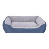 Pet Comfort Bravo Duo  Köpek Yatağı Mavi/Gri Peluş L 90x70cm thumbnail 1