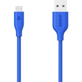 Anker PowerLine Micro USB Şarj/ Data Kablosu 0.9 Metre - Mavi -A8132031-ONP thumbnail 1