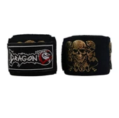 DragonDo 83831 Skull Gold 3,5 Metre Bandaj Gold Kuru Kafalı Boks Bandajı thumbnail 1