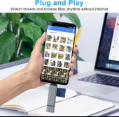 Daytona ADS-28 6In1 OTG Card Reader- SD Kart Okuyucu, USB 3.0 ve Tip C Kart Okuyucu Yüksek Hızlı OTG Adaptör - iPhone,iPad,Android cihazlar,PC ve Laptop İçin thumbnail 7