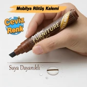 Ceviz Renk Mobilya Rötuş Kalemi Ahşap Masa Parke Dolap Kalemi Çizik Giderici Çatlak Kapatıcı thumbnail 2