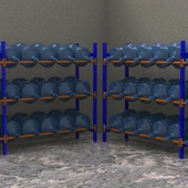 3 Katlı Damacana Rafı H: 150 cm - Damacana İstifleme Rafı  40x180 cm thumbnail 2