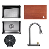 Crauf Dolce Vita 6375 Füme Akıllı Mutfak Eviyesi thumbnail 3