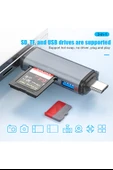 Daytona ADS-28 6In1 OTG Card Reader- SD Kart Okuyucu, USB 3.0 ve Tip C Kart Okuyucu Yüksek Hızlı OTG Adaptör - iPhone,iPad,Android cihazlar,PC ve Laptop İçin thumbnail 4