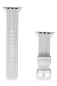 Apple Watch 38mm KR408 Çizgili Silikon Kordon - Beyaz-(5796) thumbnail 2