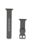 Apple Watch 38mm KR408 Çizgili Silikon Kordon - Koyu Gri-(5796) thumbnail 2