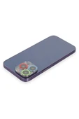 iPhone 12 Pro Max Renkli Kamera Lens Koruma Cam - Mavi-Yeşil-(5796) thumbnail 2