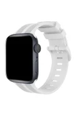 Apple Watch 38mm KR408 Çizgili Silikon Kordon - Beyaz-(5796) thumbnail 1