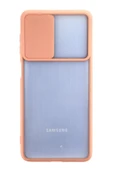 Samsung Galaxy M52 5G Kılıf Palm Buzlu Kamera Sürgülü Silikon - Pembe-(5796) thumbnail 2