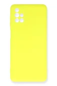Samsung Galaxy M51 Kılıf Nano içi Kadife Silikon - Sarı-(5796) thumbnail 1