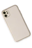 iPhone 12 Kılıf Coco Deri Silikon Kapak - Beyaz-(5796) thumbnail 3