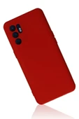 Oppo Reno 6 Kılıf Nano içi Kadife Silikon - Kırmızı-(5796) thumbnail 2