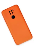 Xiaomi Redmi Note 9 Kılıf Nano içi Kadife Silikon - Turuncu-(5796) thumbnail 2