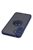 Samsung Galaxy A54 5G Kılıf Montreal Yüzüklü Silikon Kapak - Lacivert-(5796) thumbnail 4