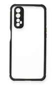 Realme 7 Kılıf Miami Şeffaf Silikon - Siyah-(5796) thumbnail 2